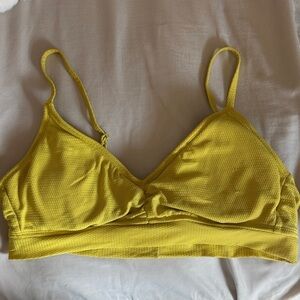 Shade & Shore Yellow Bikini Top / J32